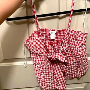 Picnic chic crop top.